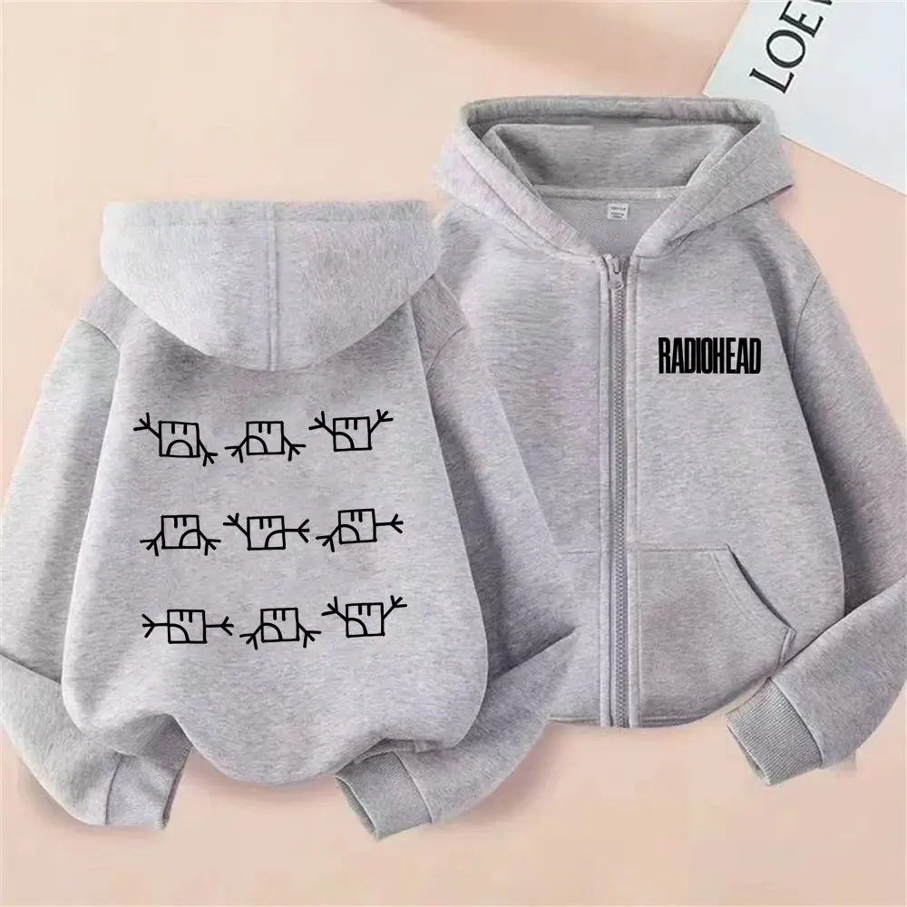Rock Band Radiohead Lustige Meme Zipper Hoodie Männer Frauen Casual Retro Gothic Zip Up Hoodies Unisex Mode Übergroße Jacke Mantel