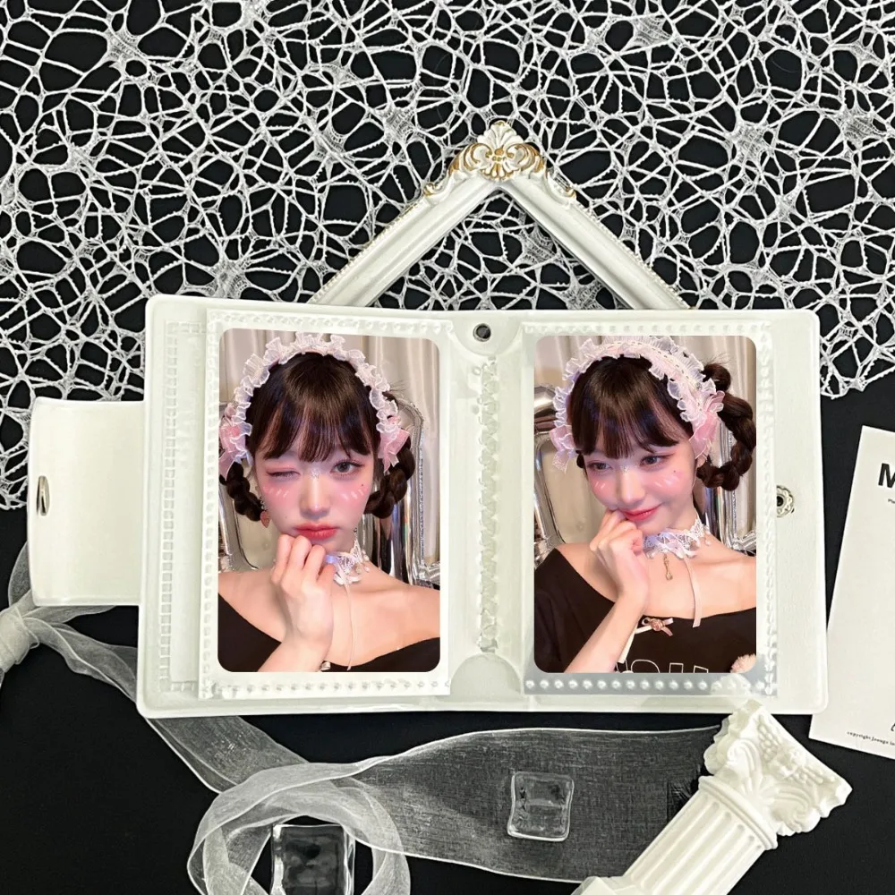 New Love Bow Card Album 3 Inch Mini with 16 Internal Pages Photocard Binder PVC Collectible Card Album Idol Card Collect Book