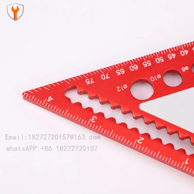 4.5-Inch Portable Triangle Protractor Aluminum Alloy Speed Square Measuring Ruler Carpenter Woodworking Measuring Tool