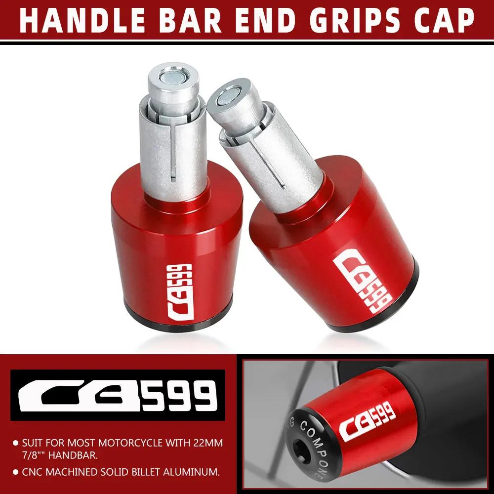 

7/8"22mm For Honda CB599 Hornet CB 599 2007-2013 2008 2009 2010 2011 Motorcycle Handlebar Grips Caps Handle Bar Ends Slider Plug