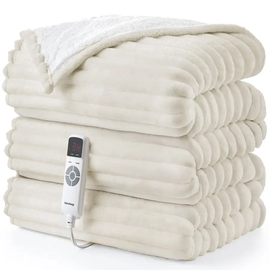 

Heated Blanket Electrci Blanket Throw, Heating Blanket with 9 Heating Levels and 10Hour Timer Auto Shut Off, Washable Soft Warm