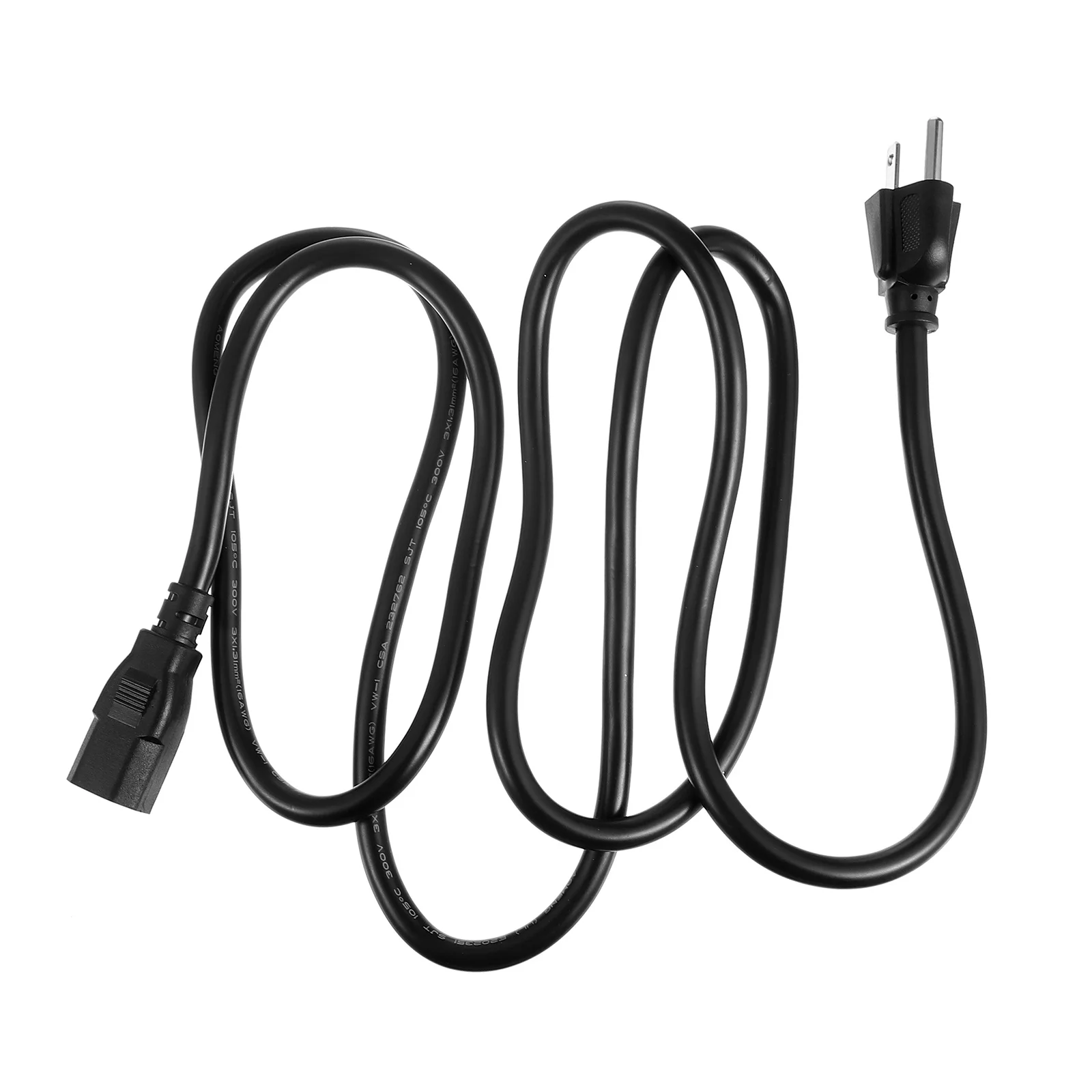 

Us Plug 3-Prong Extension Cord 16Awg Indoor Power Cable For Computer Monitor Printer Projector Machine Full Copper Wire Safety