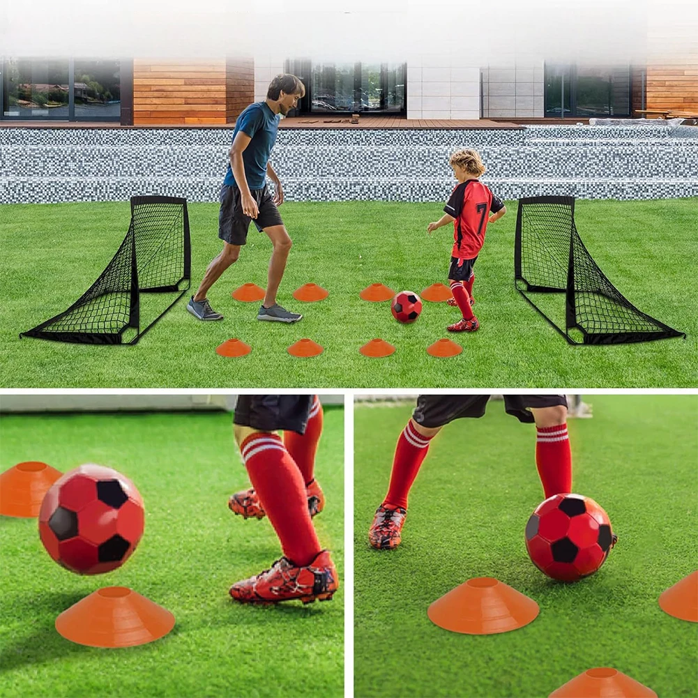

Soccer Goal Net Football Goal Net with Carry Bag Portable Goal Net Folding Football Training Equipment for Outdoor Practice