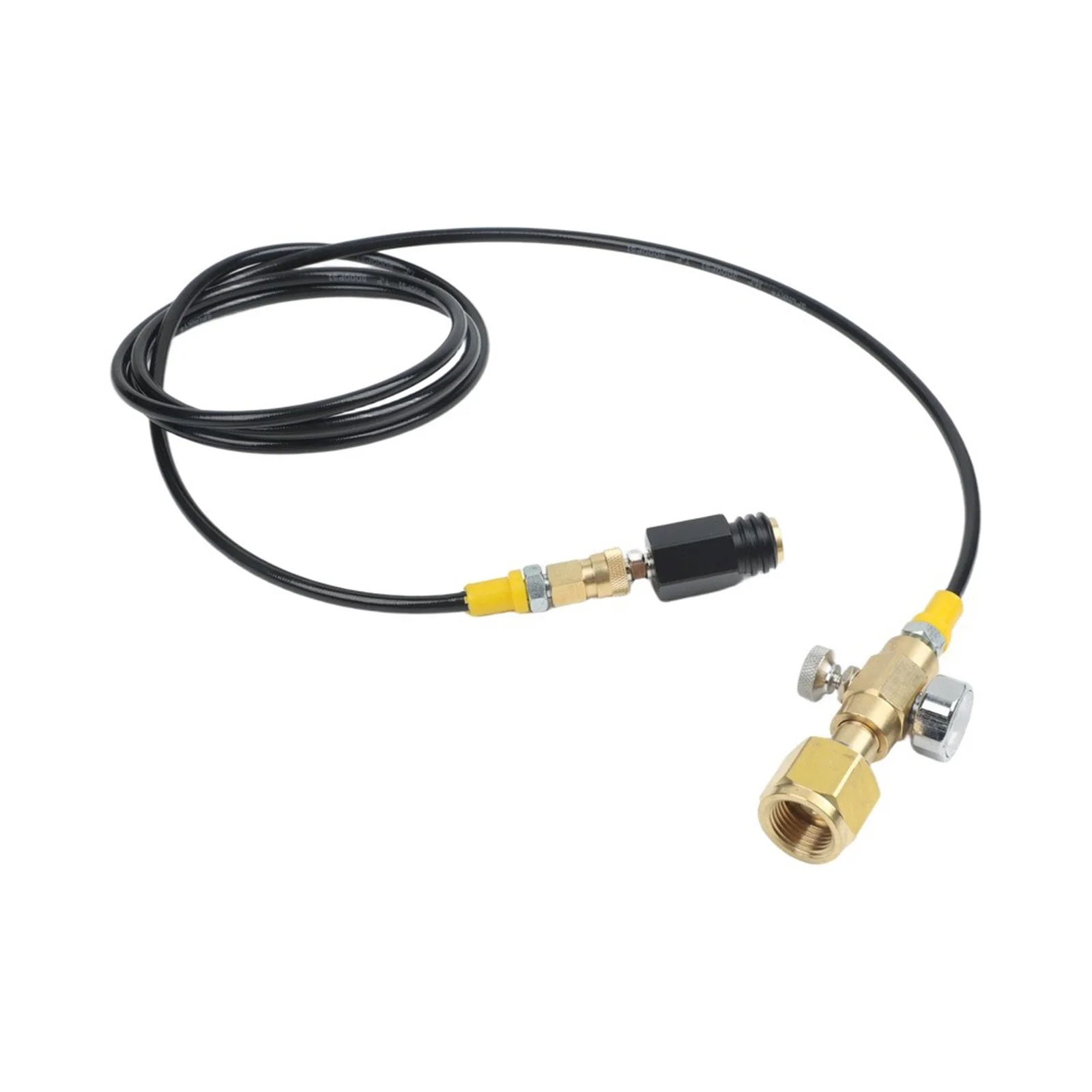 Refill Adapter Hose Kit with CGA320 Valve for Sodastream Compatible Machines 2 Meter Long High Pressure Microbore Hose