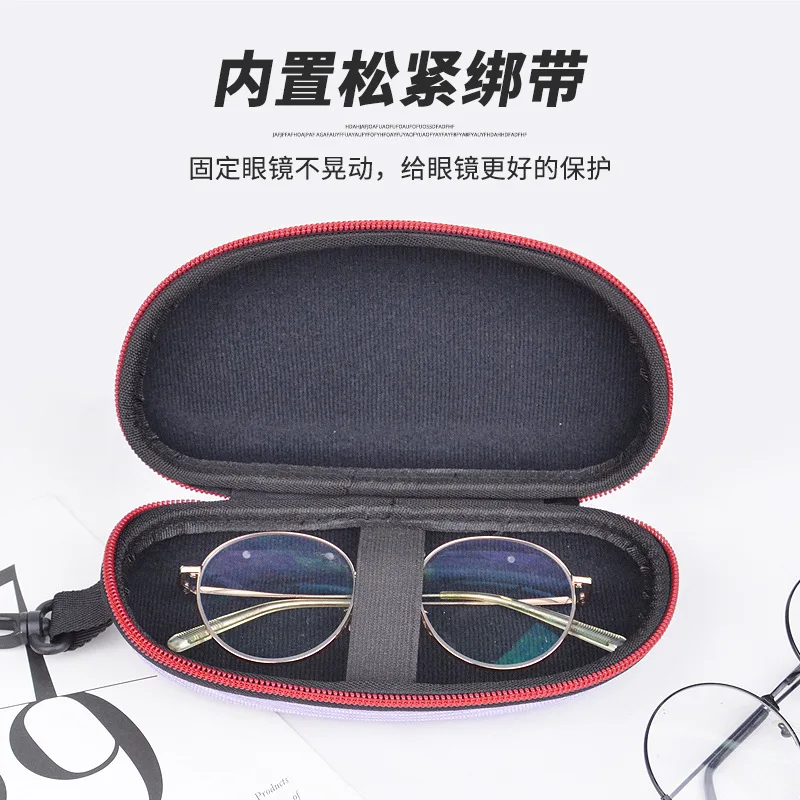 Stylish and practical sunglasses case with a hook for easy storage