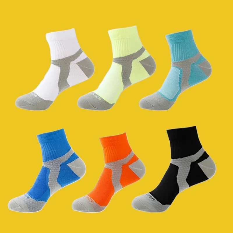 

6/12 Pairs Men's Socks Men's and Women's Mid-Tube Sweat-Absorbent Sports Socks in Various Colors Casual Running 2024 New Socks