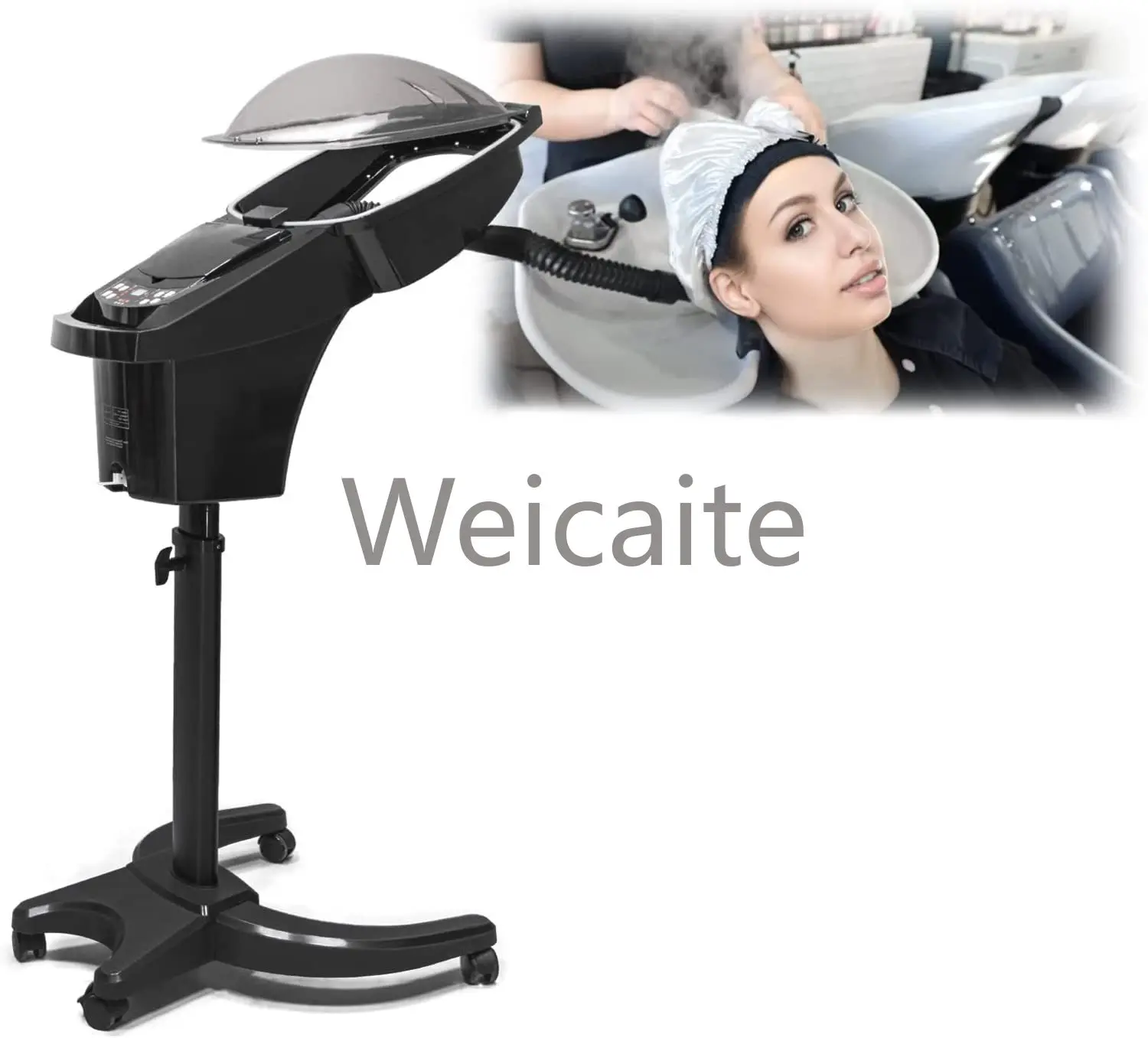 Hair Salon Steaming Equipment Ultrasonic Micro Mist LED Lights Warm & Cool Hair Spa Steamer O3 Ozone for Hair Styling