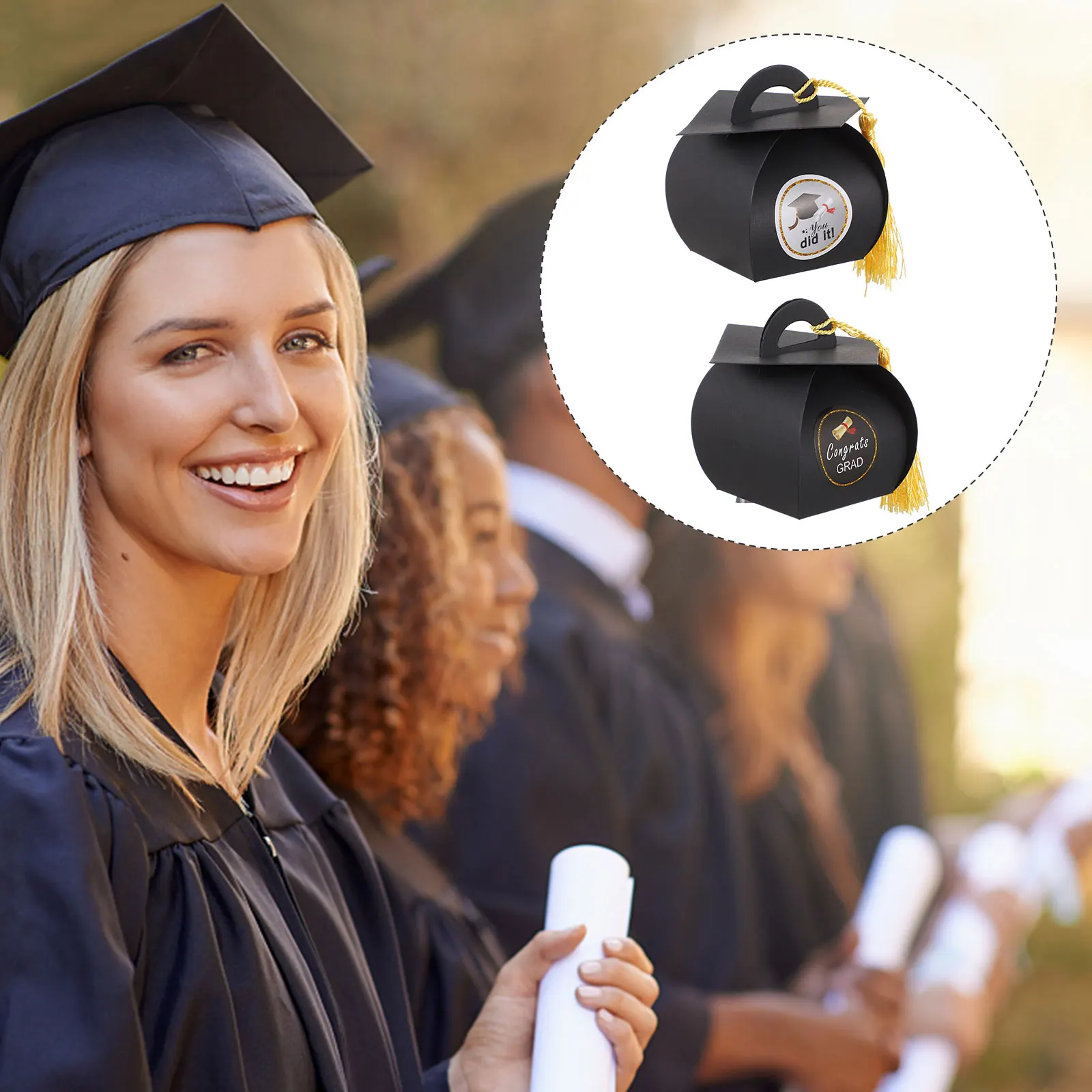 

Doctor Hat Candy Box Graduation Party Favor Boxes Cap Treat Money Favour Dress Gift