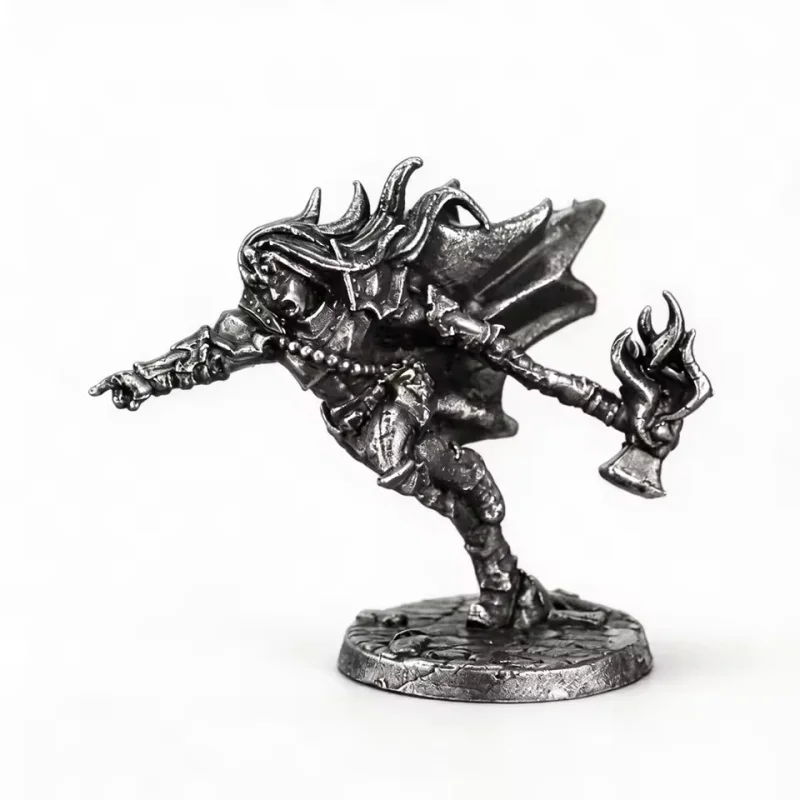 Metal Warrior Army Soldier Miniature Model, Tabletop Wargame Figure, Chess Piece Desktop Ornament, Finished Metal Statue