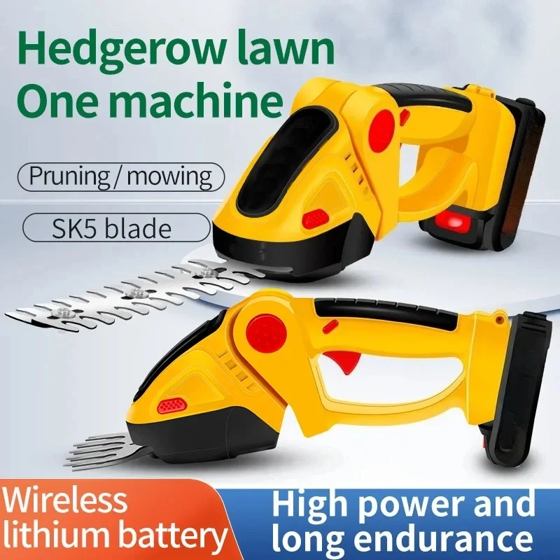 4 In 1 Rechargeable Cordless Power Metal Blade Grass Shear Hedge Trimmer Electric 24v Lithium Mini One-handed Hedge Trimmer