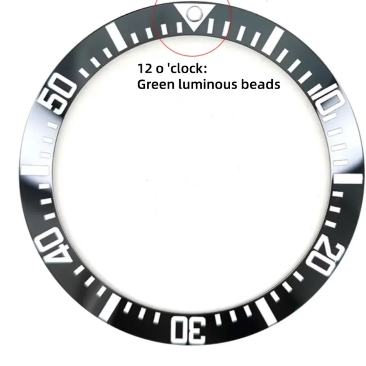 Bisel de reloj inclinado para relojes de buceo MDV106, anillo de cerámica, pieza modificada, inserto de repuesto, biseles de 41mm x 32,8mm