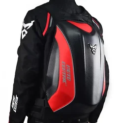 New Carbon Fiber Motorcycle Backpack Riding Bag  Rider Waterproof Hard Shell Mochila Moto Turtle Storage Bag Outdoor Sports