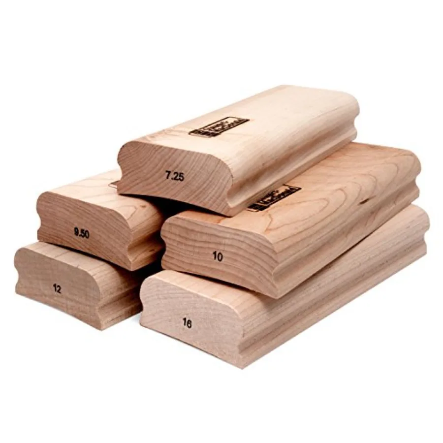 

StewMac 8 Radius Blocks Essential Set 5 Precision Guitar Bass Wooden Radius Sanding Blocks for Consistent Contour Sanding