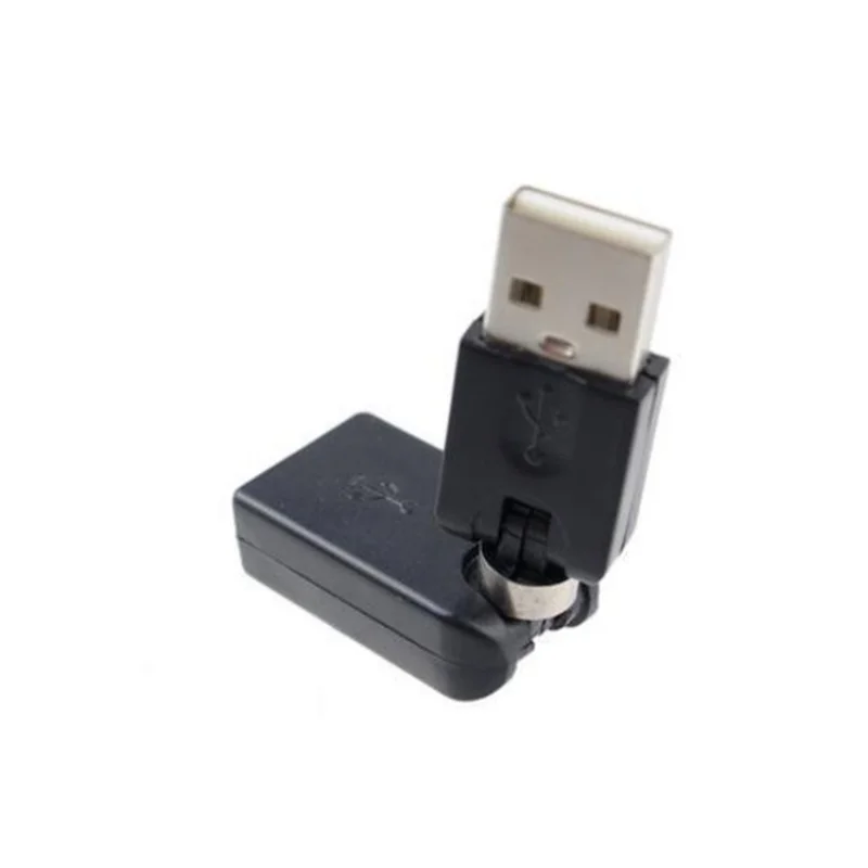 Torsion Angle USB Adapter Converter, macho para fêmea Bending Interface, 360 graus de rotação livre, flexível