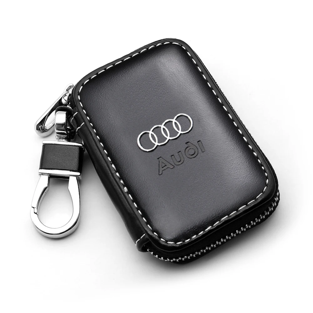 Leather Key Wallet Car Key Bag Multi Function Key Case for Audi A4 B8 B6 B7 A3 8P 8V 8L A6 C7 C6 A5 A4 Q5 Q7 A1 Q3 A7 TT RS3 RS4