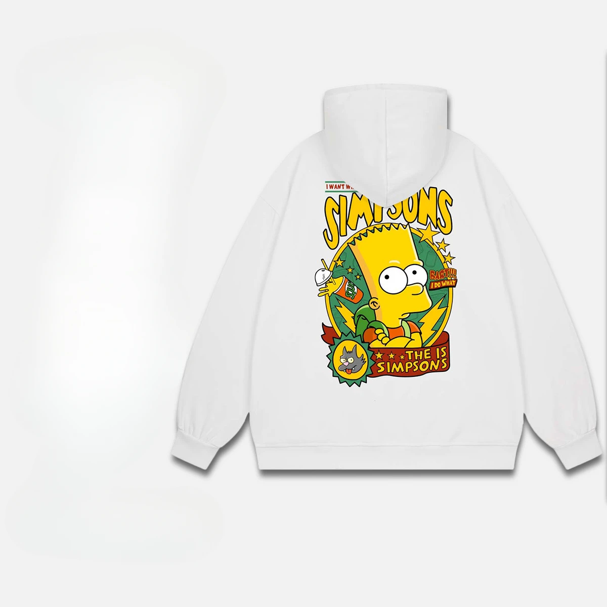 2024 New The Simpsons National Tide Cartoon Printing Trend Hooded Sweater Versatile Couple Sweater Men\'s and Women\'s Pullover