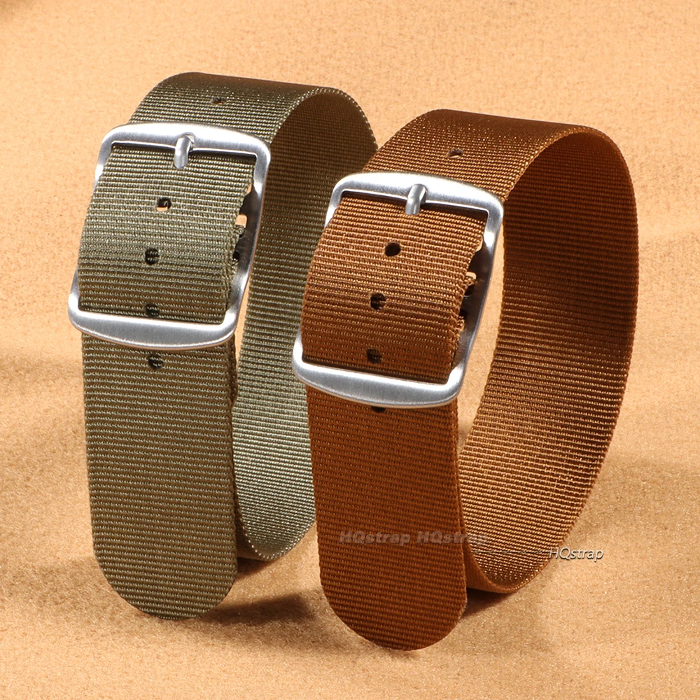 20 มม.สายนาฬิกาไนลอนสีน้ําตาลส - Nylon Nato Strap บทวิจารณ์และราคา