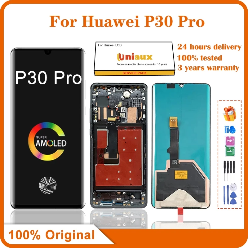 

6.47"Original OLED For Huawei P30 Pro LCD VOG-L29 VOG-L09 VOG-L04 Display Touch Screen Digitizer Assembly For P30Pro LCD Display