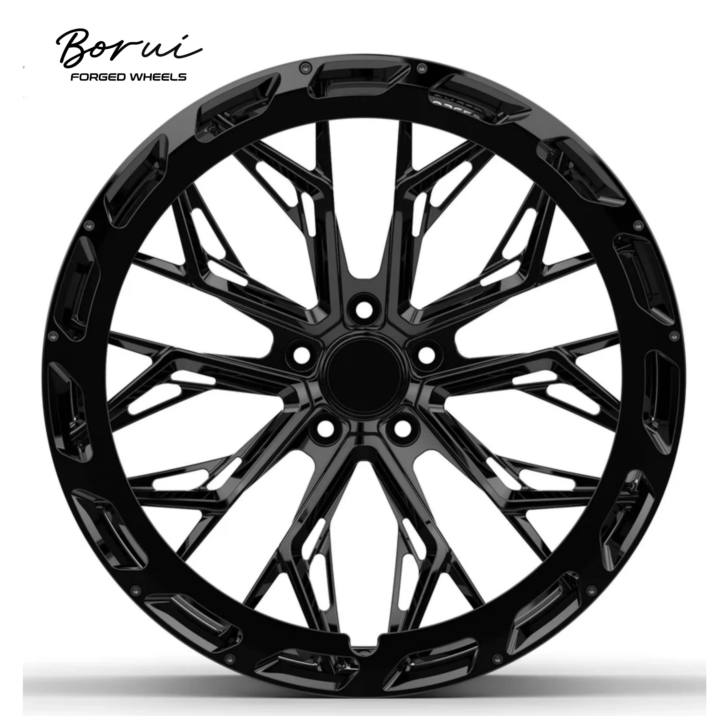 Borui Factory Price PCD 6*139.7 Forged Aluminum Alloy Wheels T6061 Custom Gloss Black High Quality Hot Selling New 4 Pieces 20mm