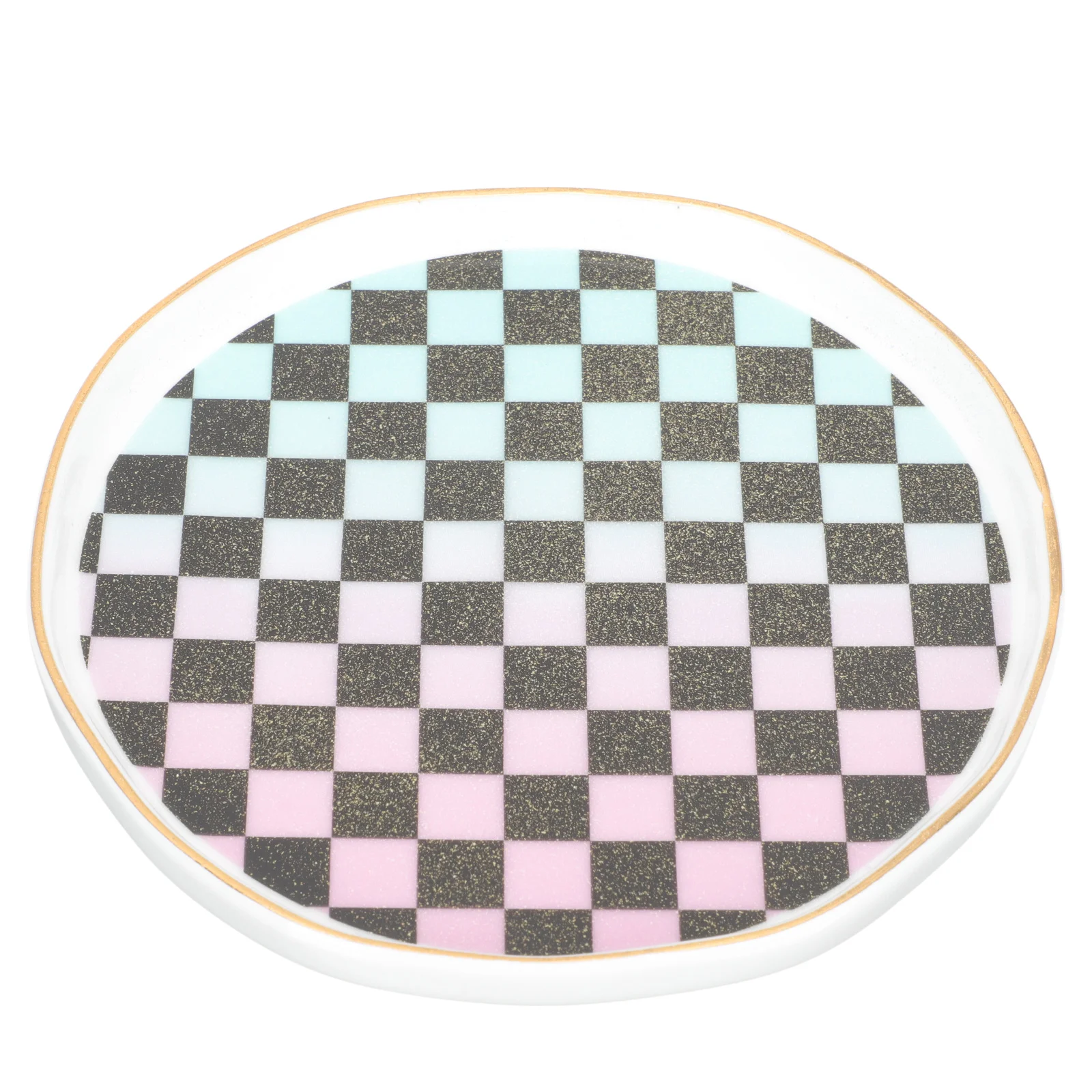 Ceramic Jewelry Dish Nordic Style Decorative Jewelry Tray Key Holder Bowl for Bathroom Bedroom Dining Decorative Plate