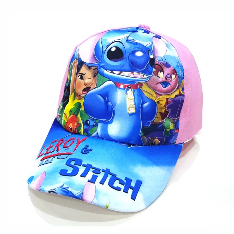 Disney Stitch Baseball Cap Children\'s Hat Male girl l Hat Cartoon Kids Sun Hat  Adjustable Hat Cute Anime  hat