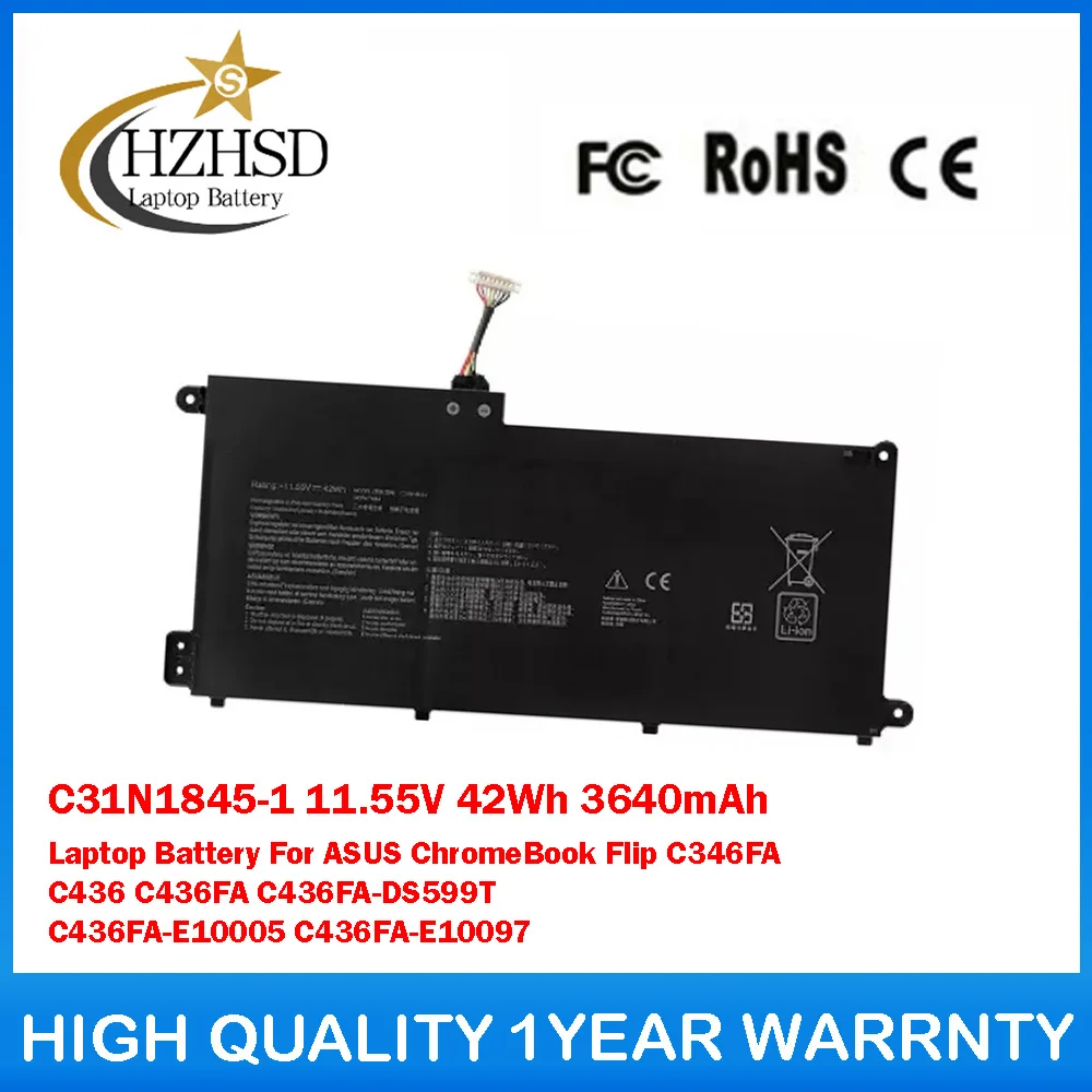 

C31N1845-1 11.55V 42Wh 3640mAh Laptop Battery For ASUS ChromeBook Flip C346FA C436FA C436FA-DS599T C436FA-E10005 C436FA-E10097