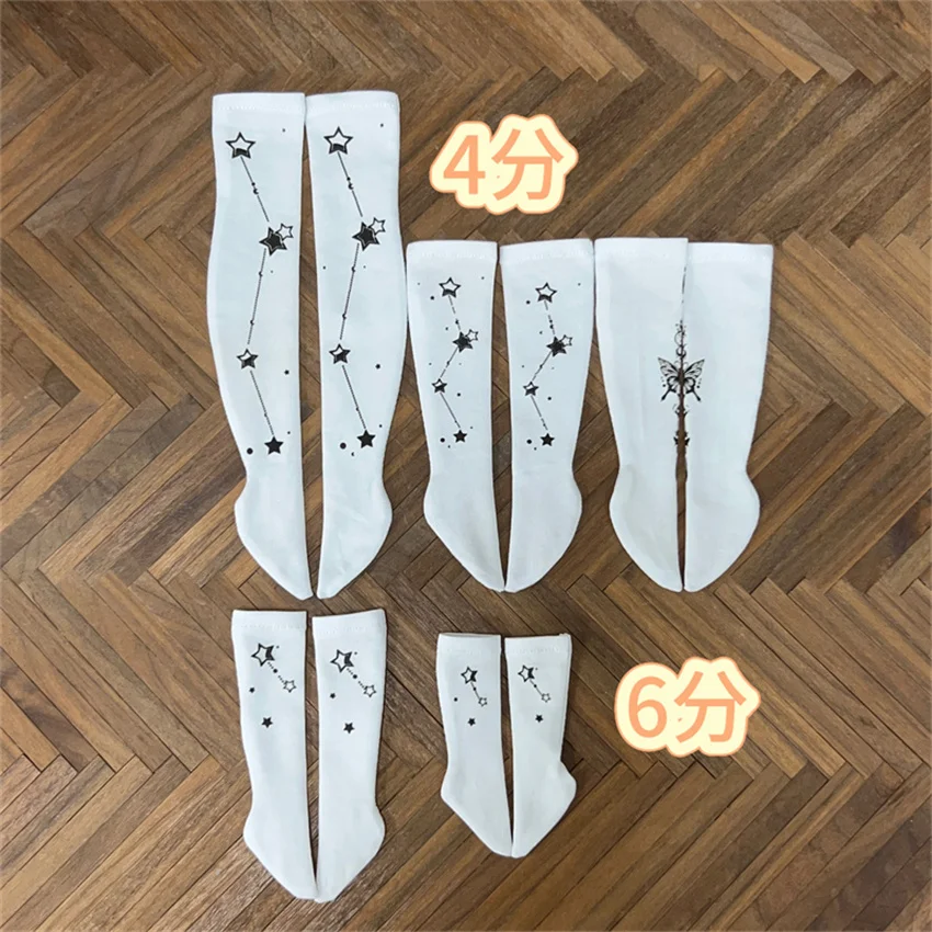 BJD人形用プリントソックス,ストッキング,ミディアム,1/4, 1:6,アクセサリー