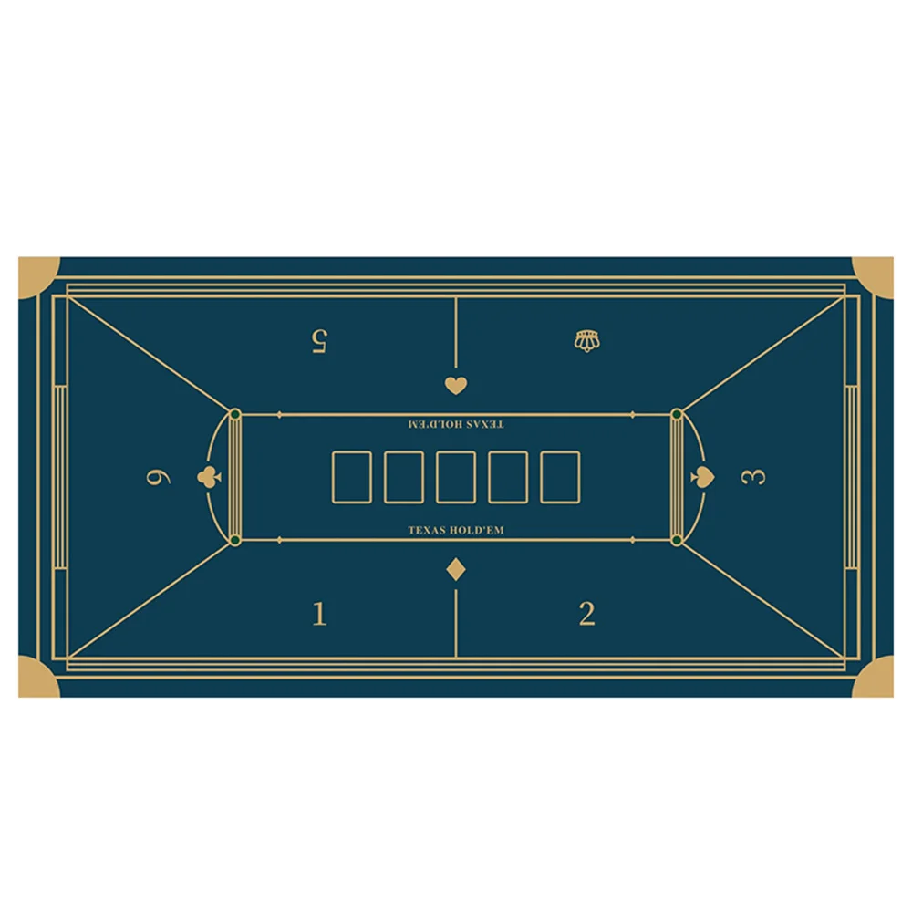 

Rubber Thicken Texas Hold 'em Poker Mat Multiplayer Casino Game Table Mat Large-sized Poker Mat for Gatherings Accessories