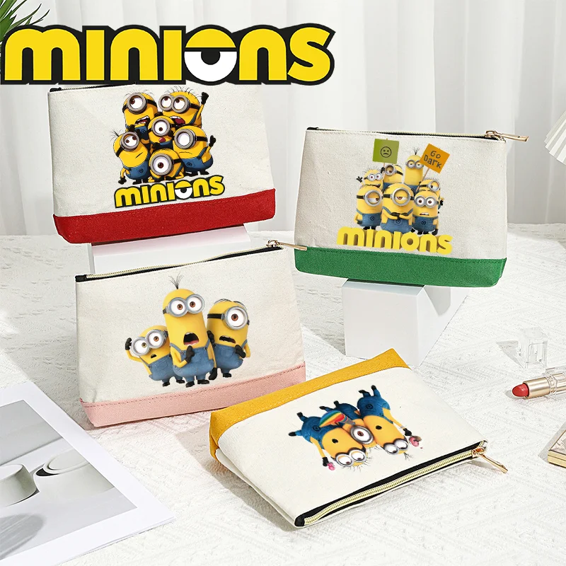 

Cute Cartoon Minionses New Anime Character Makeup Bag Despicable Me Patterns Outdoor Fashion Cosmetic Bag Birthday Party Gifts