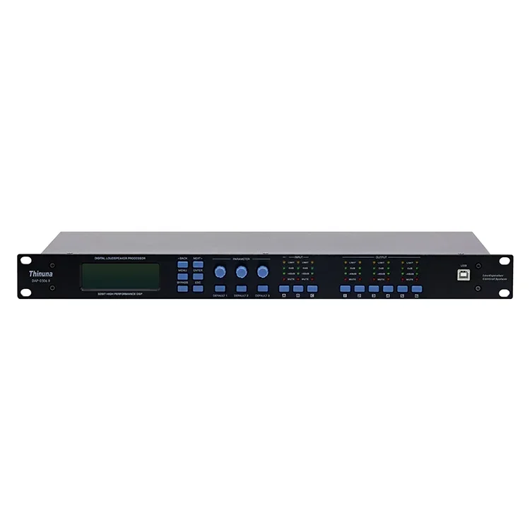 

2025Thinuna DAP-0306 II 3in 6out Профессиональный аудиопроцессор Система управления громкоговорителями Многоцелевые сценические звуковые процессоры