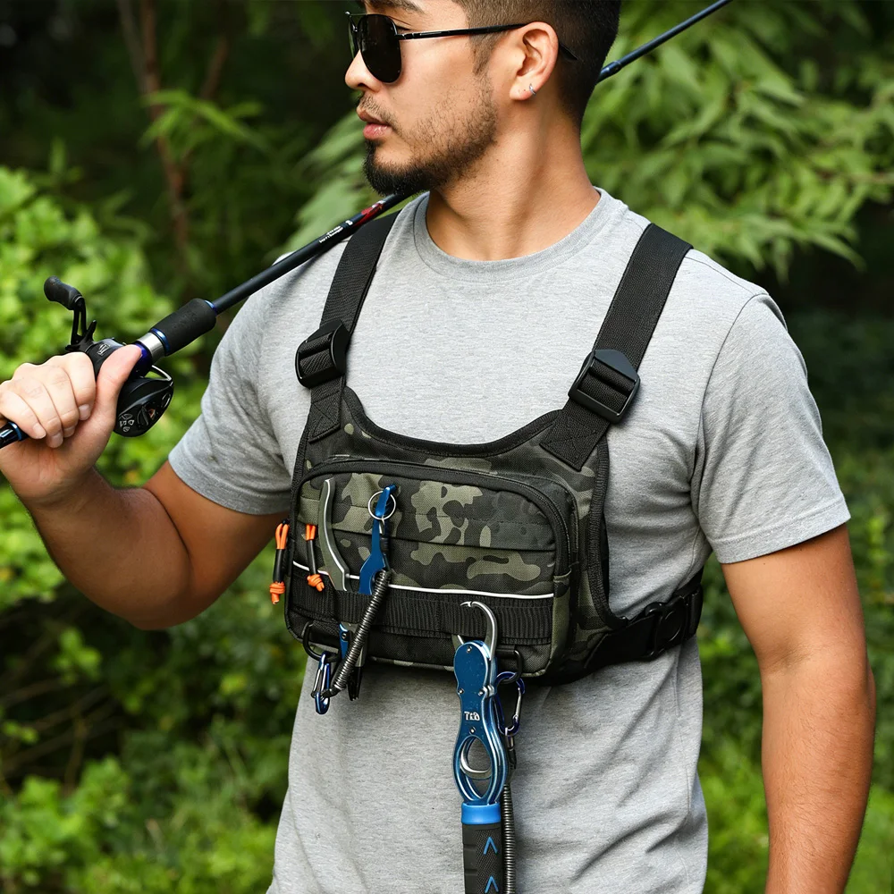 Fishing Chest Bag Men's Tactical Bags Waterproof Climbing Camping Backpacks Outdoor Travel Vest Backpack Fanny Pack Cycling Sack