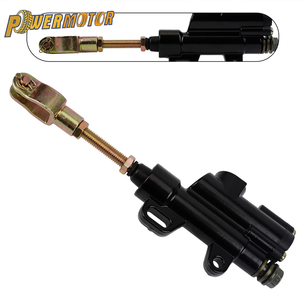 Motorrad-Hinterradbremspumpe, universeller hydraulischer Fußbremszylinder für 50 70 110 125 150cc 250cc Quad Pit Dirt Bike ATV