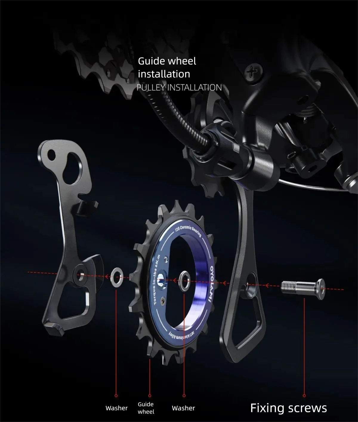 18T Hohlrad, 12-Gang-Keramiklager, hinteres Schaltwerk-Rad für Shimano R9200 R9250 R8100 R7000 Rennrad – Detail 5
