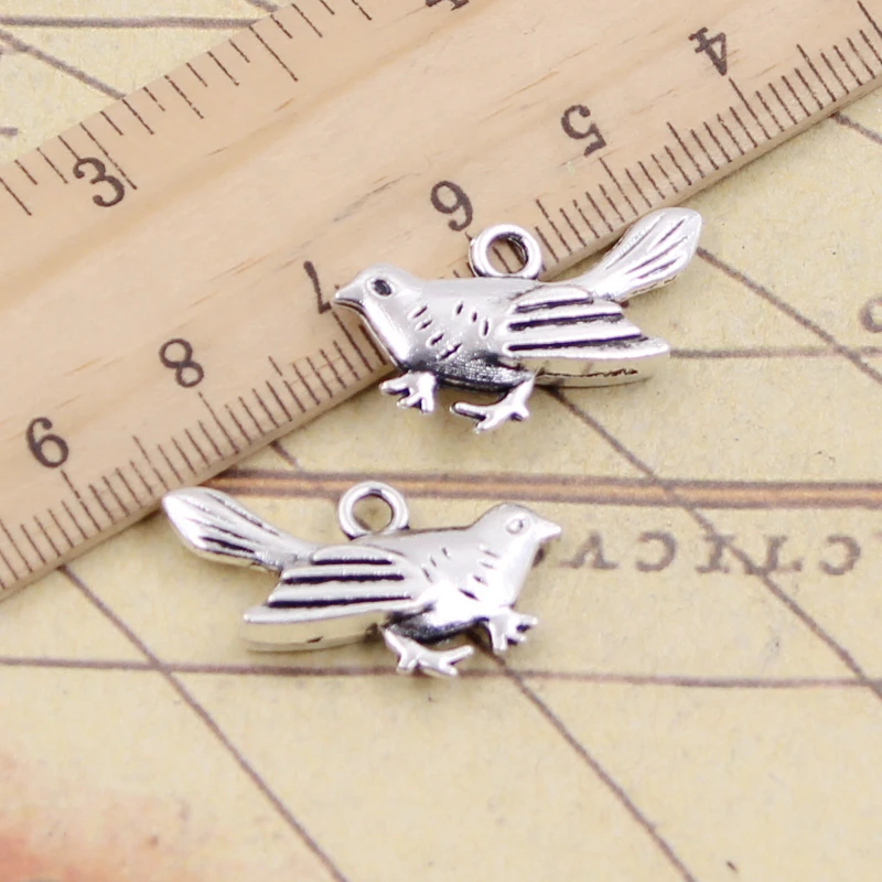 10 sztuk Charms ptak sroka 25x14mm tybetański kolor srebrny wisiorki antyczne tworzenia biżuterii DIY Handmade Craft