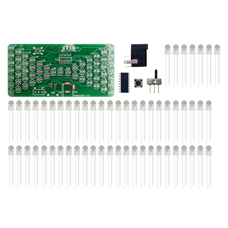 DIY LED Hourglass Electronic Kit 5V Microcontroller Fun Soldering Training School Welding Teaching Practice Kits