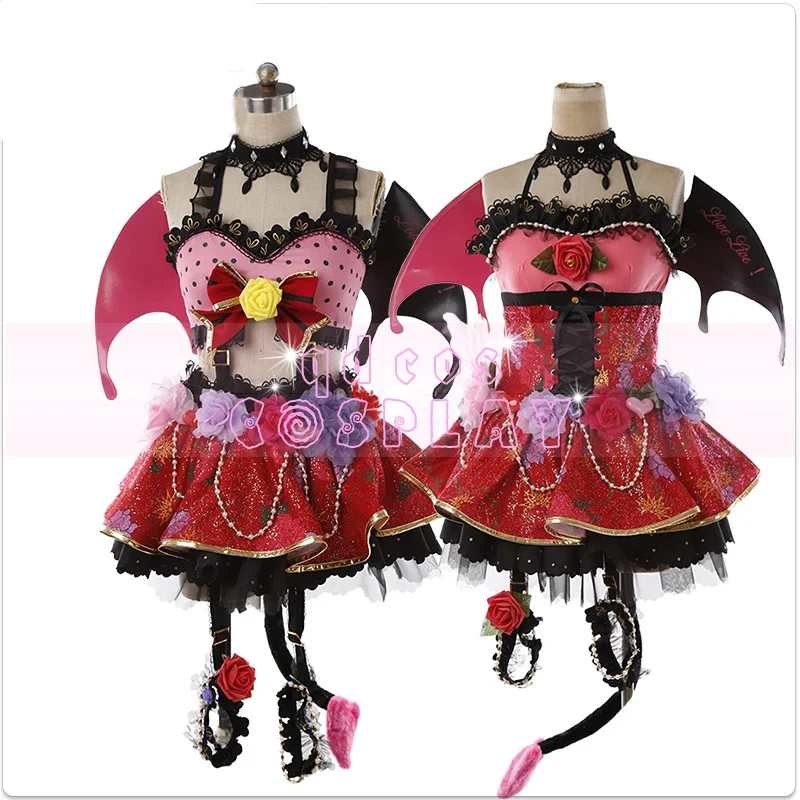 ¡COS-HoHo Anime Lovelive! Honoka-Disfraz de Hanayo Maki Niko para mujer, uniforme encantador del diablo, atuendo de fiesta