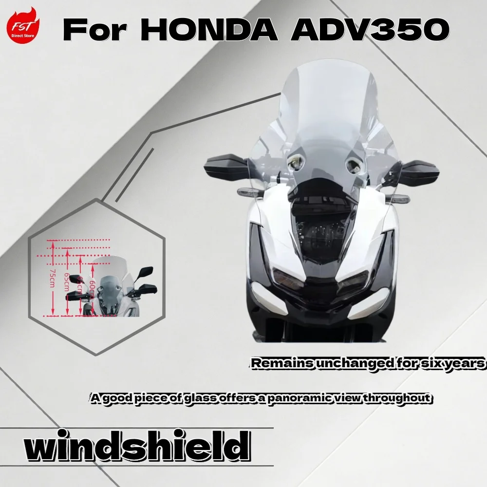 

HONDA ADV350 Special Front Windshield High-Definition Thickened Elevated And Widened Chest Guard Accessory