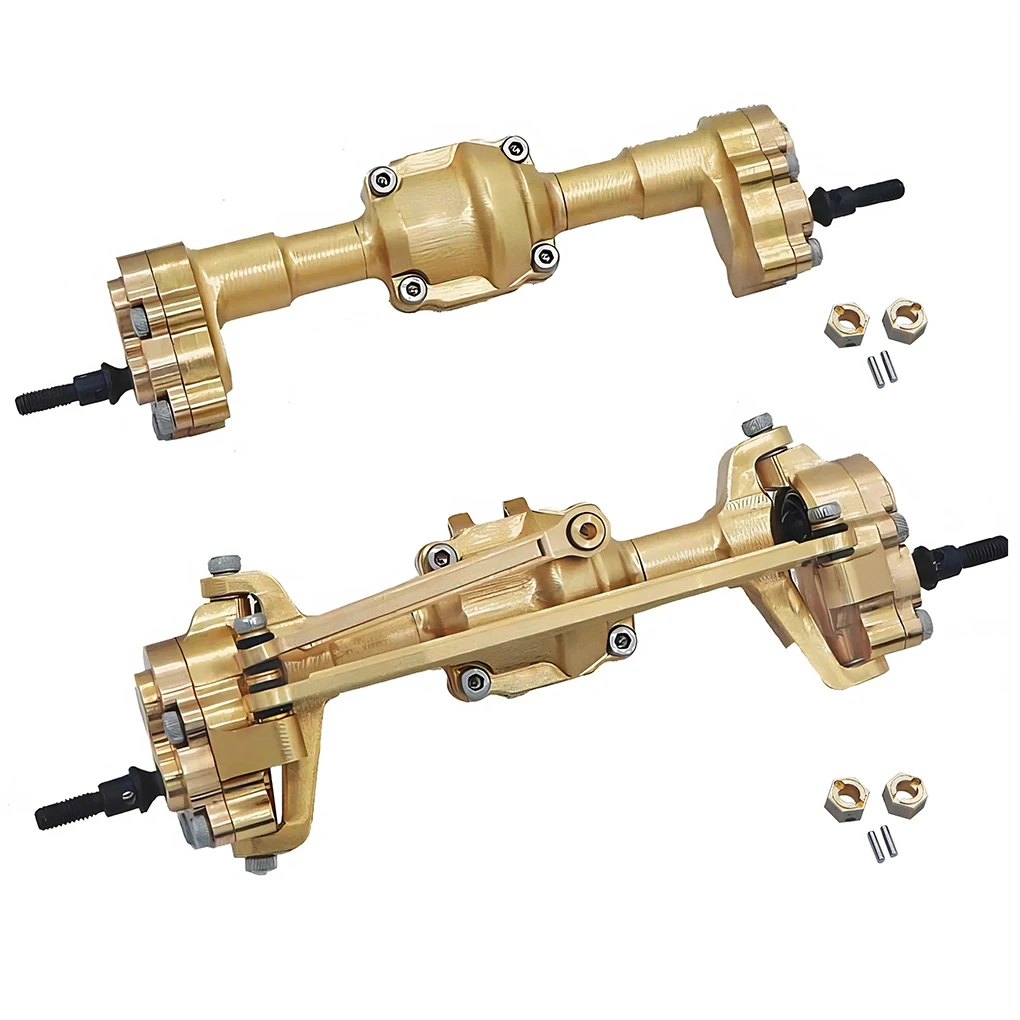 2x 1/24 Front Rear Axle RC Upgrade Part Brass Protector Rc Front Rear Axle For FMS FCX18 FCX24 RC Car Part RC Car Accessories