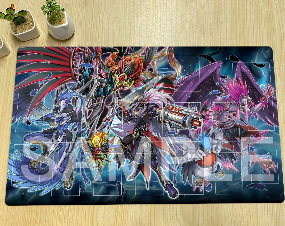 YuGiOh Blackwing Full Armor Master TCG Mat CCG Playmat Free Bag Board Game Pad Trading Card Game Mat Rubber Mouse Pad 60x35cm