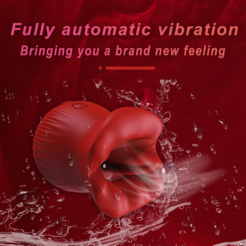 Hot Silicone Tongue Clitoral Licking Nipple Clit Sucker Clitoris Stimulator Vibrating Sucking Rose Vibrator Sex Toys For Women