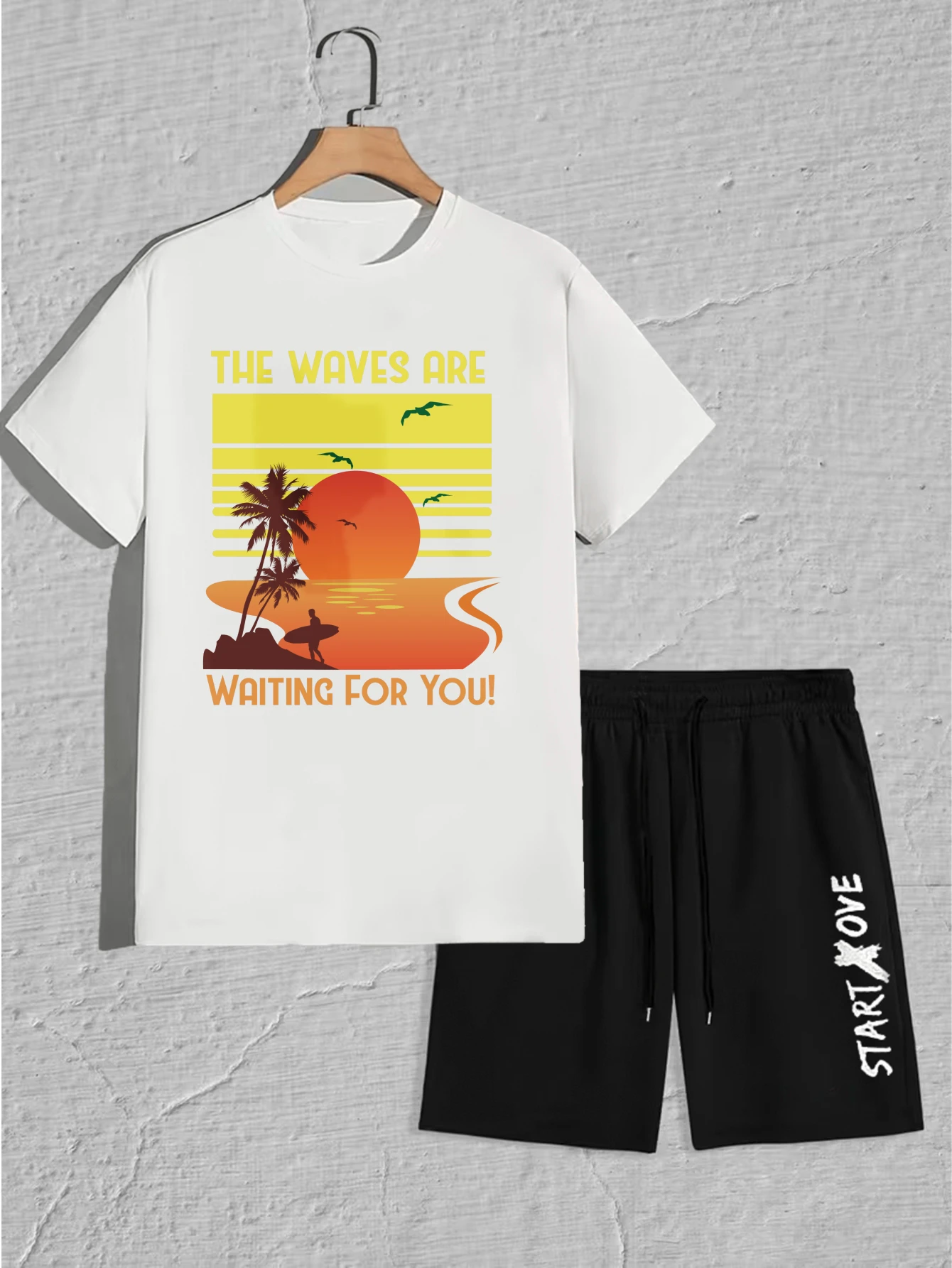 men's set 2025 summer men's clothing football Printed Breathable sweatshirt set men's chandals men's set Graphic clothing set