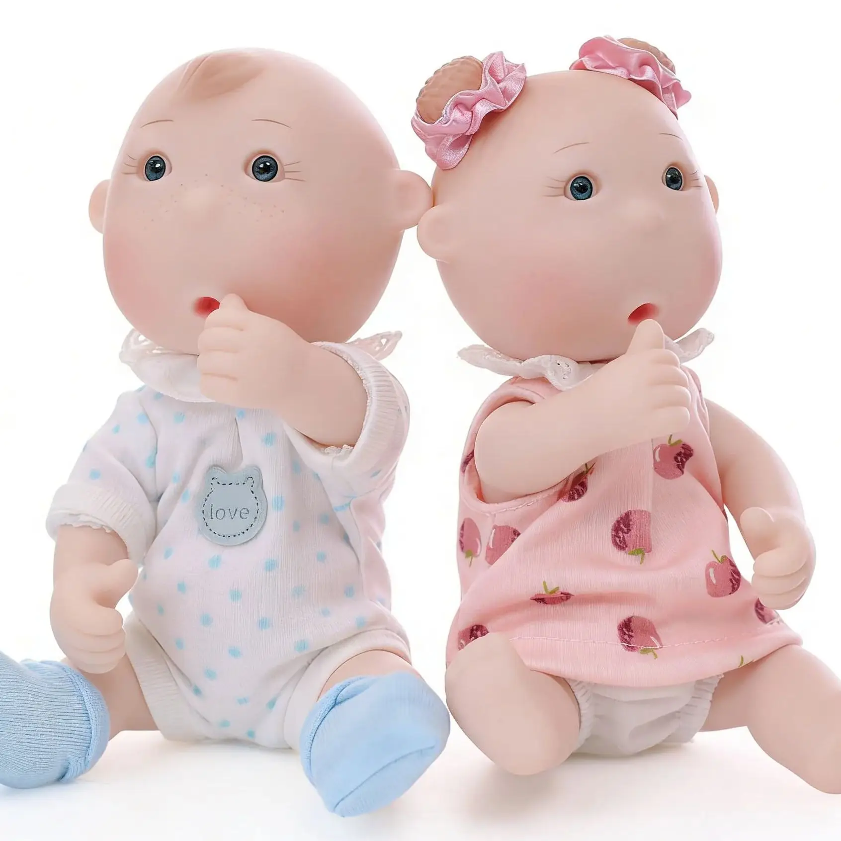 

Cloveray Reborn Baby Dolls Mini Cartoon Baby Dolls Soft Vinyl Realistic Baby Dolls with Clothes Cute Toy Gift for Girls Boys