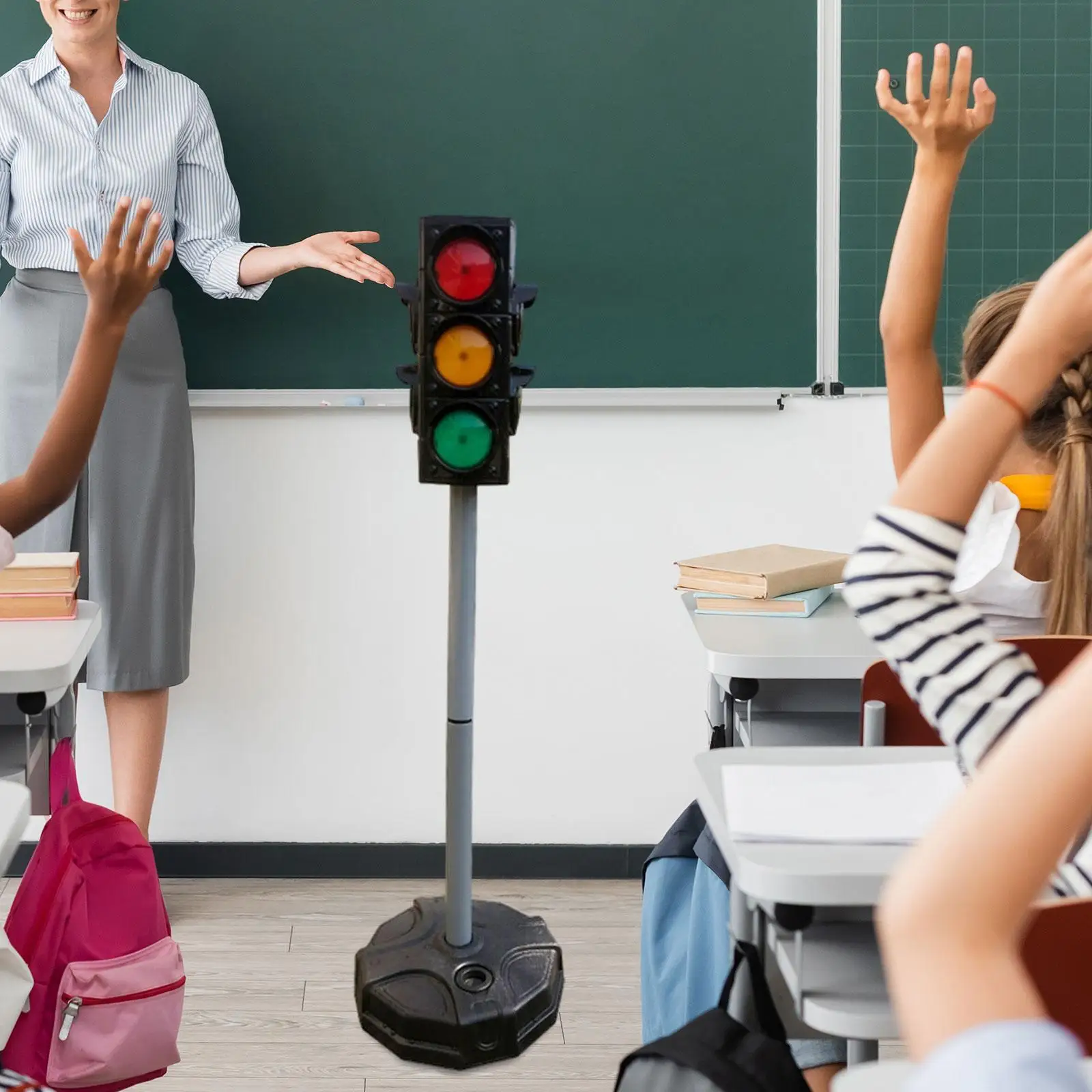 

Игрушка-светофор, высота 27,56 дюйма, игровой набор для раннего обучения с 4 сторонами