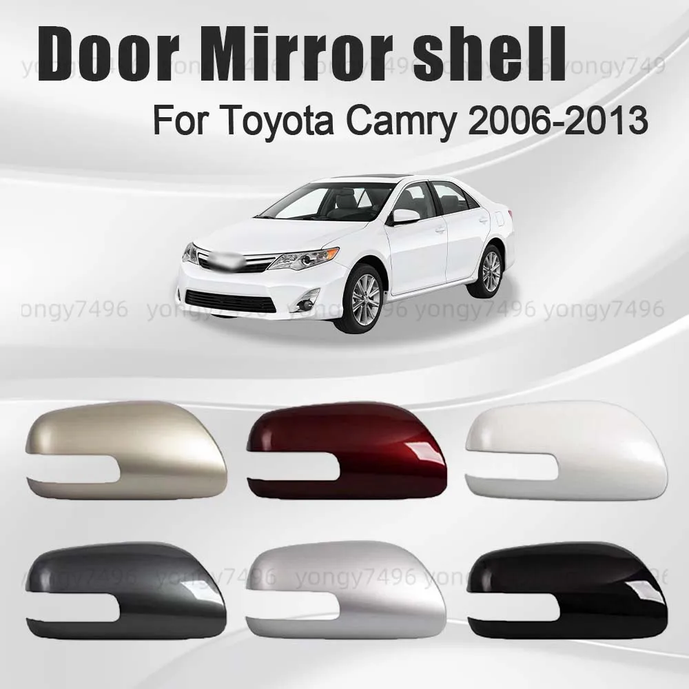 

Protective Cover Door Mirror Shell For Toyota Camry 2006-2013 Car Rearview Accessories Heated Lens Dazzling Crystal Black Silver