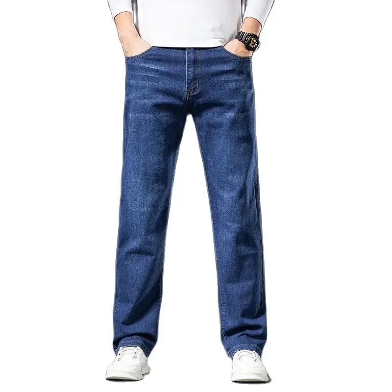 2025 Classic Style Men Thick Business Jeans Autumn and Winter New Fashion Straight Elasticity Denim Pants Male Brand