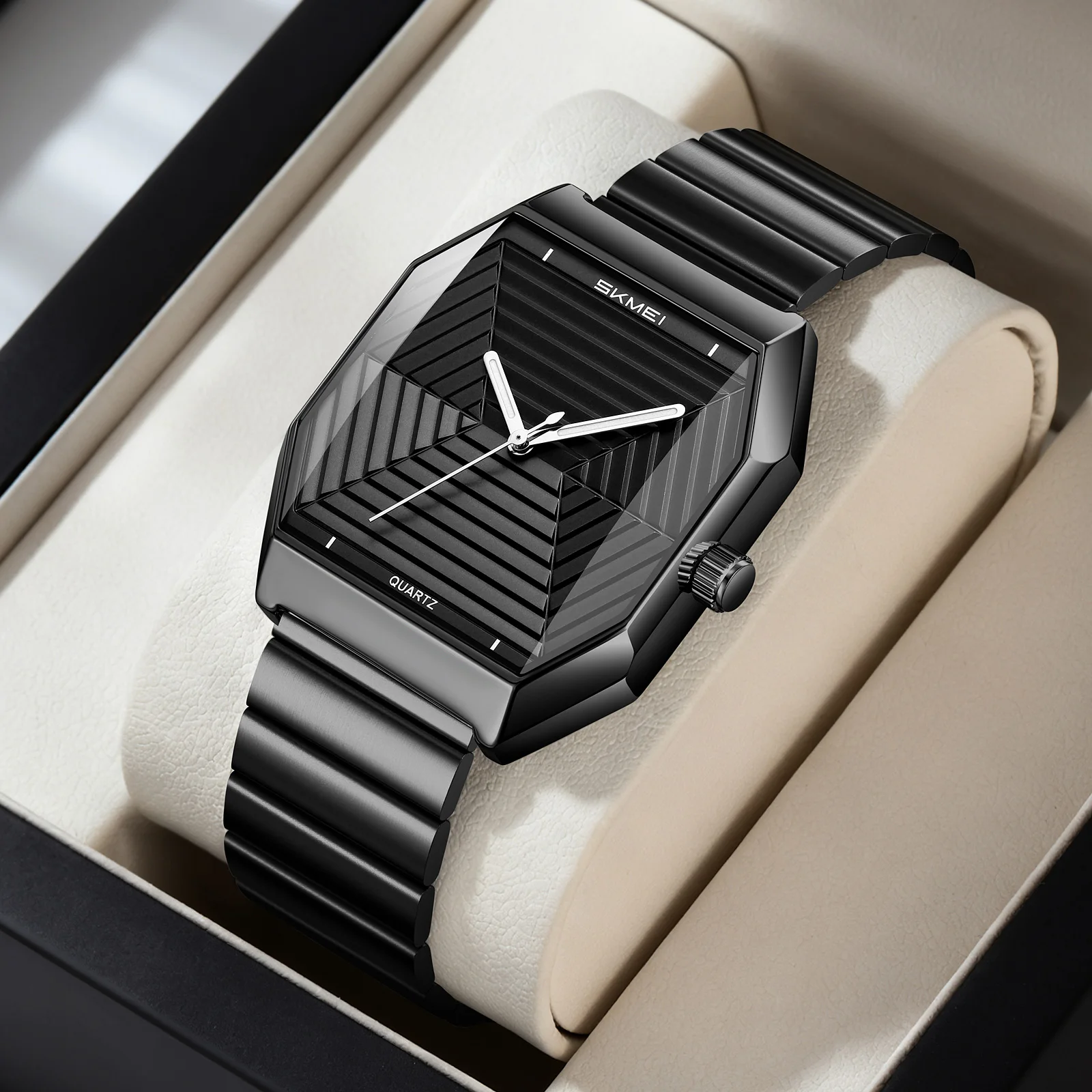 

SKMEI 9393 Quartz Watch Men’s Retro Watch 30M Waterproof Fashion Luxury Clock Male Timer Stainless Steel Strap Outfit Casual