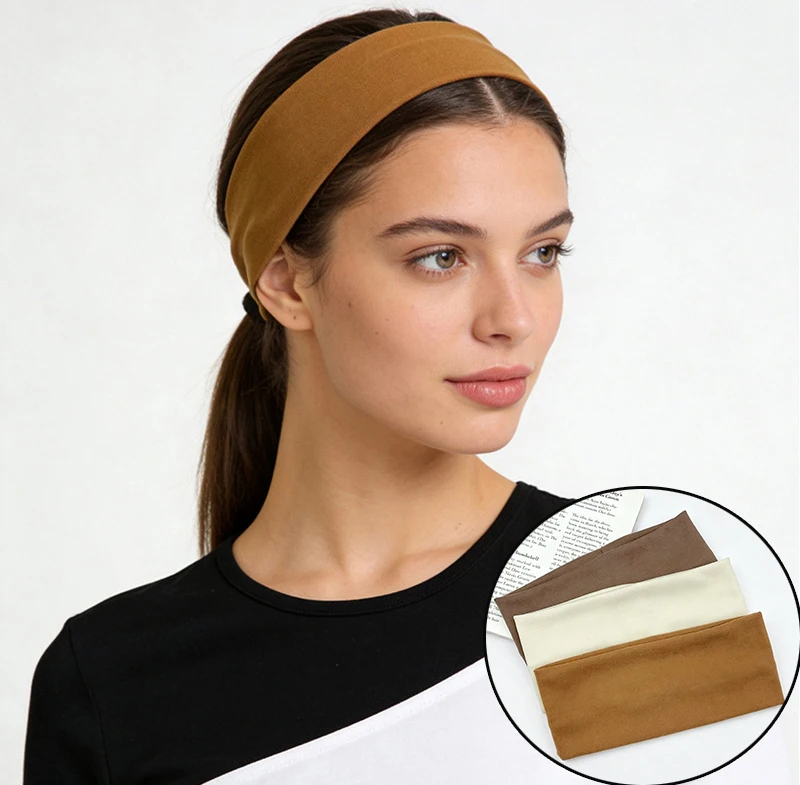 

9.5CM Extra Wide Basic Wide Headband Unisex Sport Fitness Hairbands Women Men Stretchy Outdoor Yoga Headwrap Makeup Head Bands