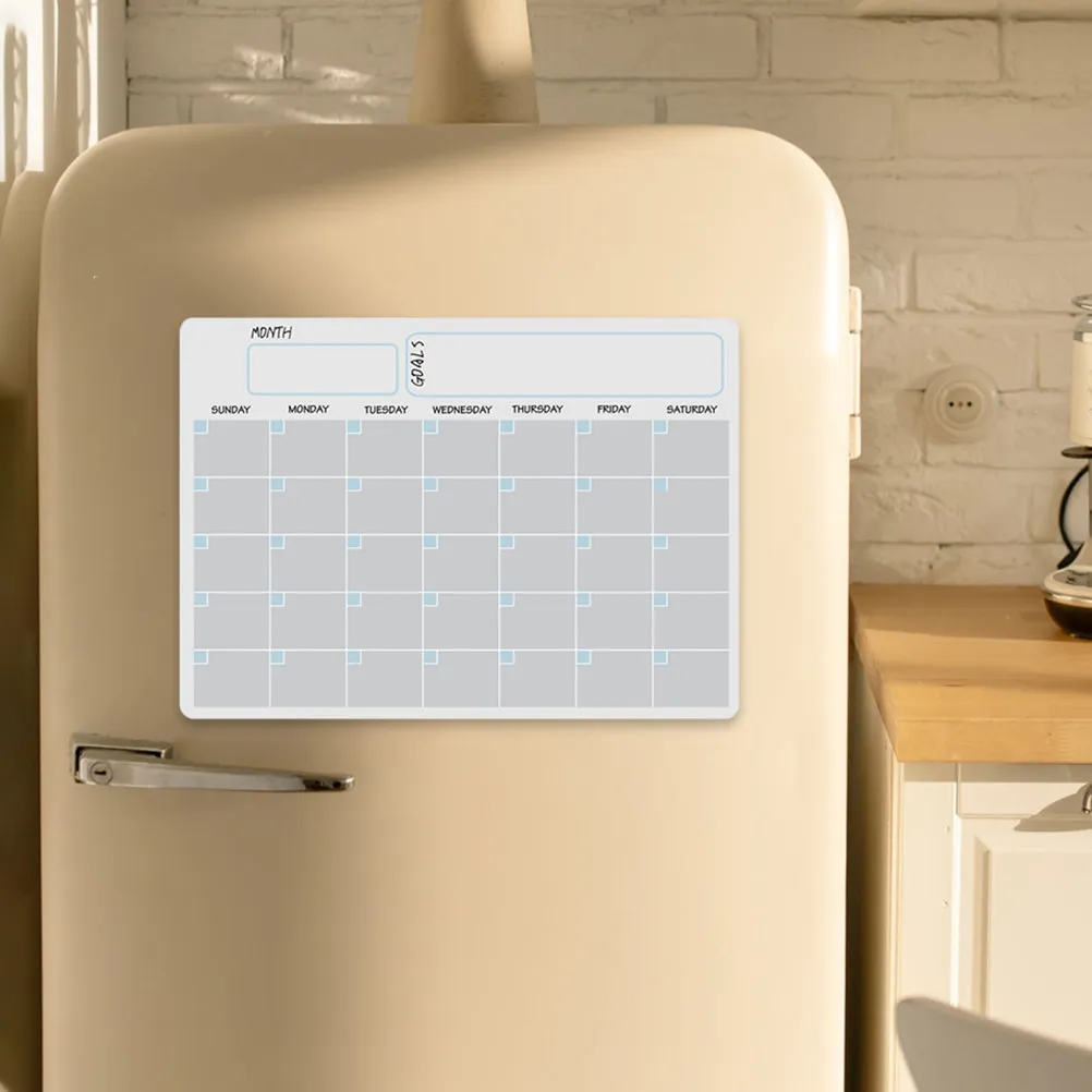 

Набор из 1 магнитной доски для планирования недели и месяца, многоразовая магнитная доска для заметок на холодильник, календарь для подготовки еды и организации ежедневных сообщений