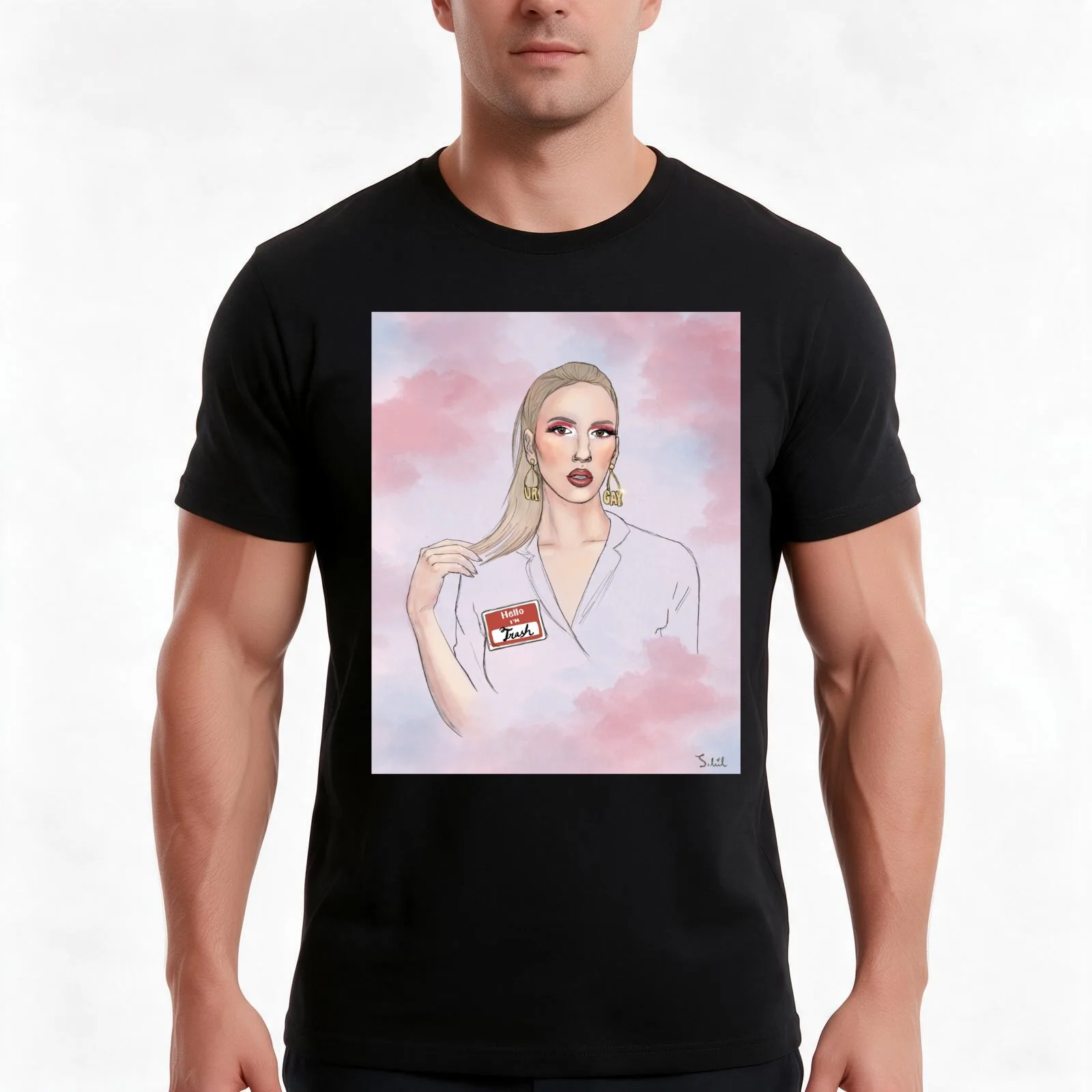 Natalie Wynn T-Shirt Summer Casual Cotton Tee Oversized Streetwear Tops Vintage Graphic Print Loose Fit Short Sleeve