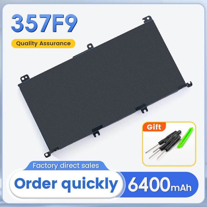 SOMI 74Wh 357F9 Laptop Battery For Dell Inspiron 15 7000 Gaming 5576 5577 7557 7559 7566 7567 7759 P57F P65F 0GFJ6 71JF4 11.4V